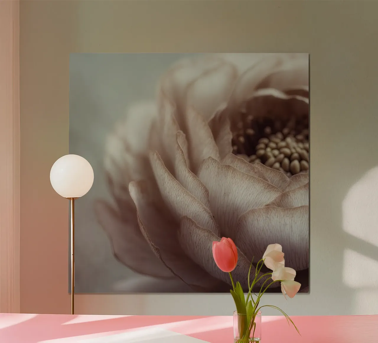 Soft Petals No 01 poster con telaio in plastica da treechild