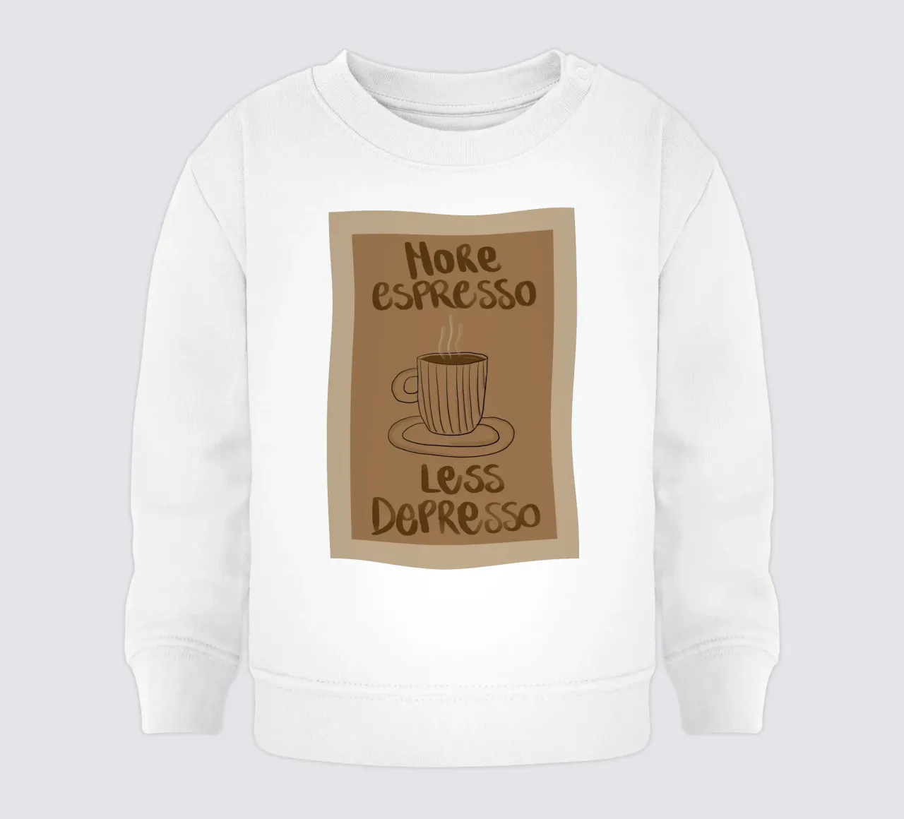 More Espresso, Less Depresso, Coffee Quote felpa neonato da vintagepod