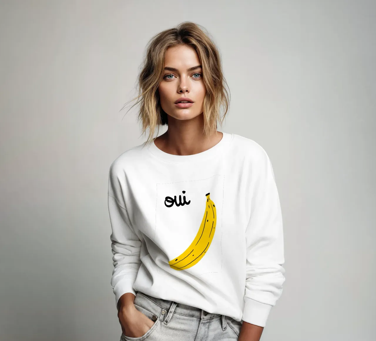 Oui Banana, Pop Art francese, decorazione murale per la cucina felpa da vintagepod