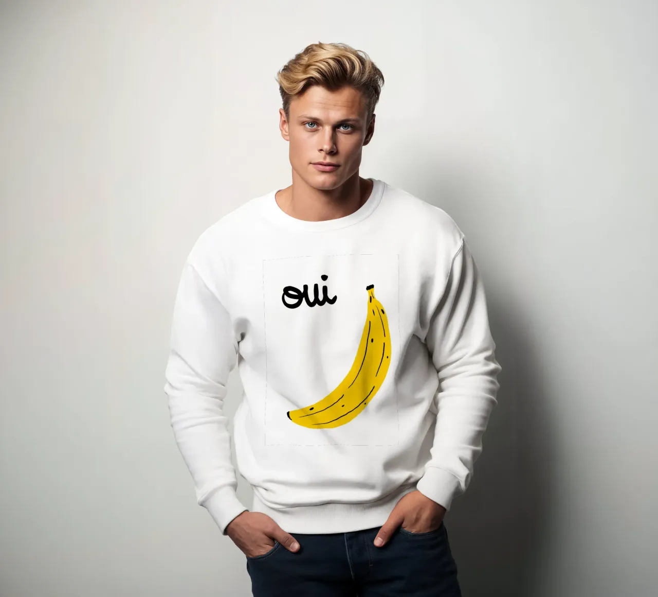 Oui Banana, Pop Art francese, decorazione murale per la cucina felpa da vintagepod