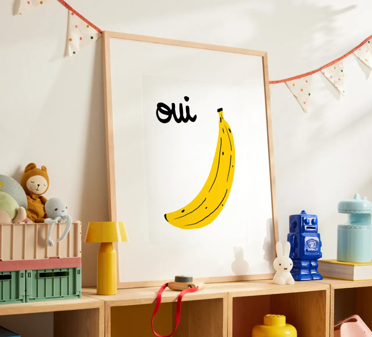 Oui Banana, Pop Art francese, decorazione murale per la cucina poster da vintagepod