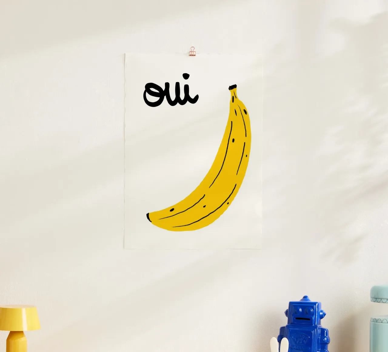 Oui Banana, Pop Art francese, decorazione murale per la cucina poster da vintagepod