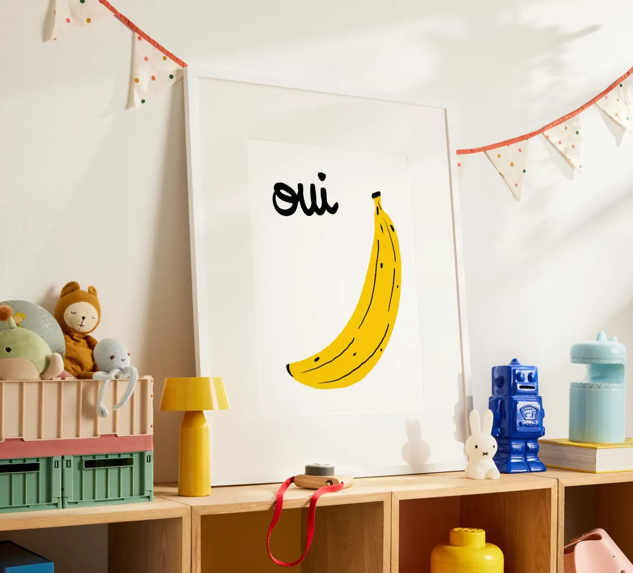 Oui Banana, Pop Art francese, decorazione murale per la cucina poster da vintagepod