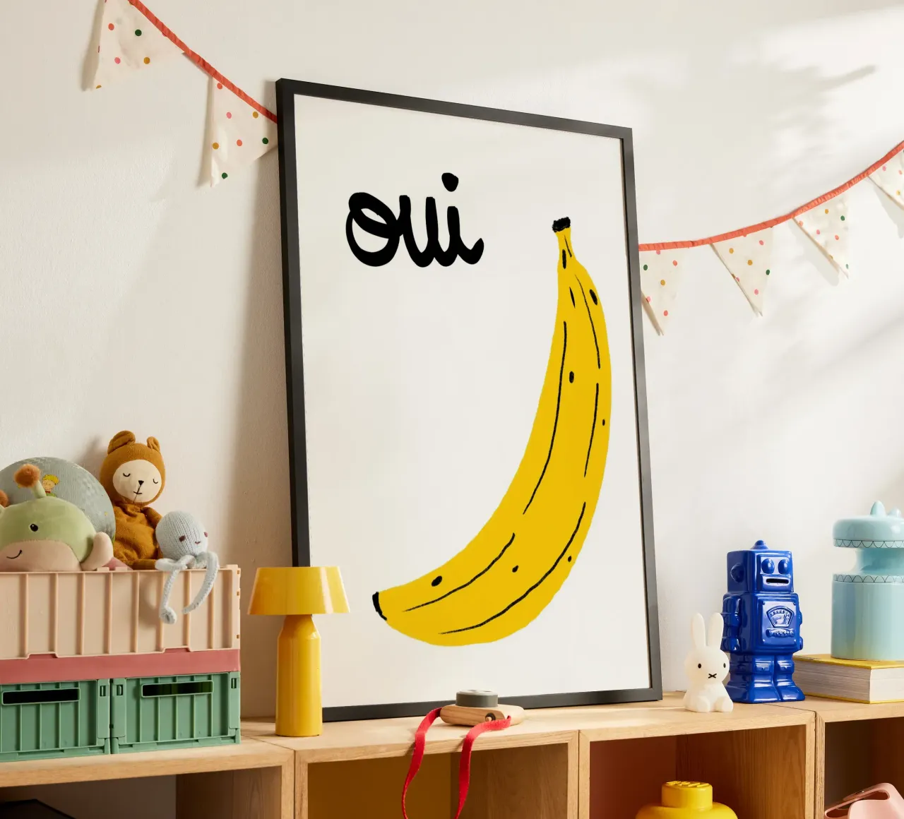 Oui Banana, Pop Art francese, decorazione murale per la cucina poster da vintagepod