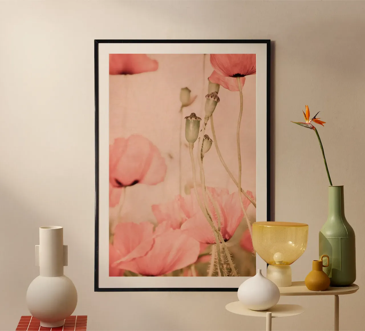 dreaming poster con telaio in legno da Visuelle Poesie am Wegesrand