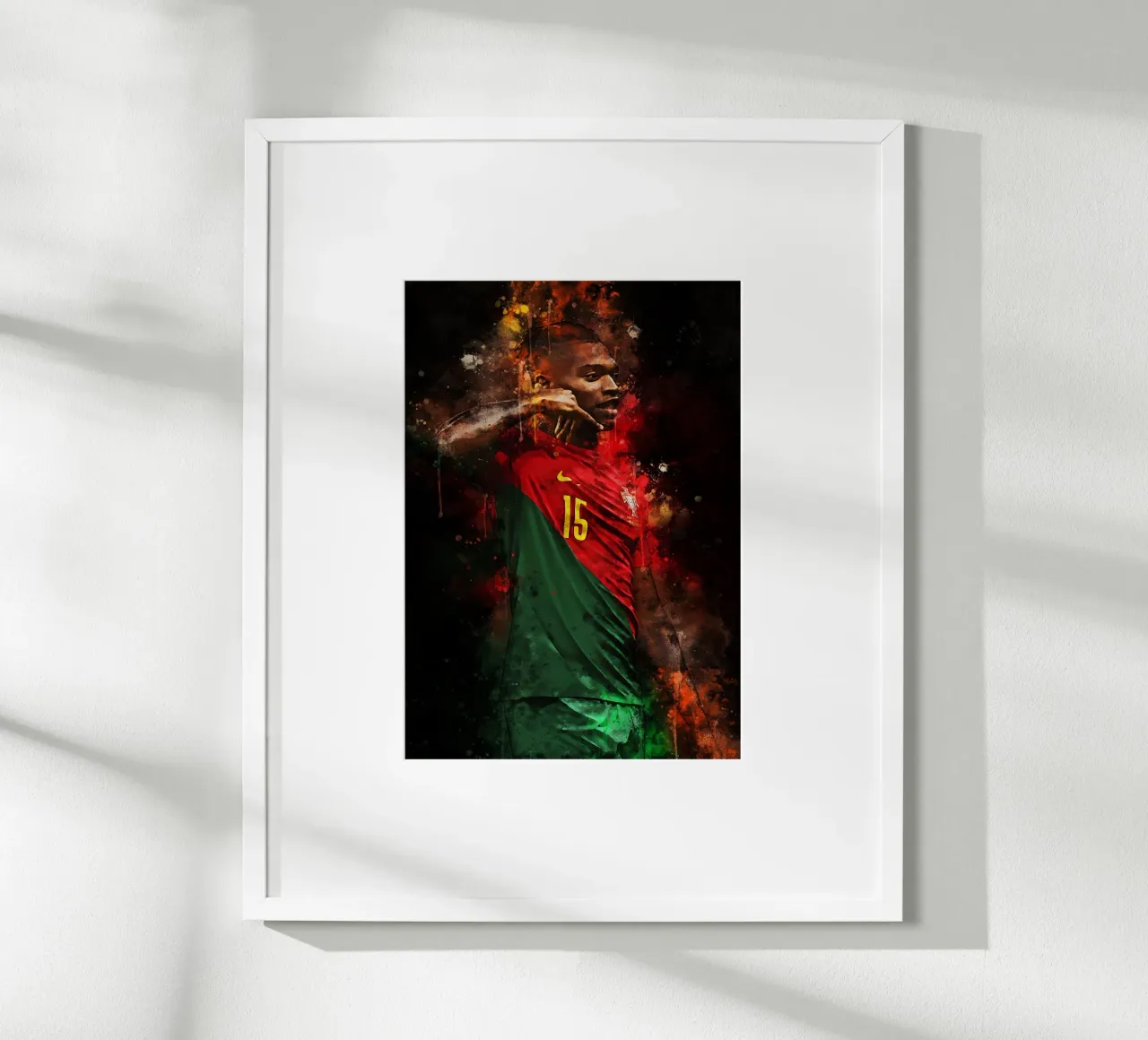 Rafael Leao poster con telaio in legno da MasterInkArt