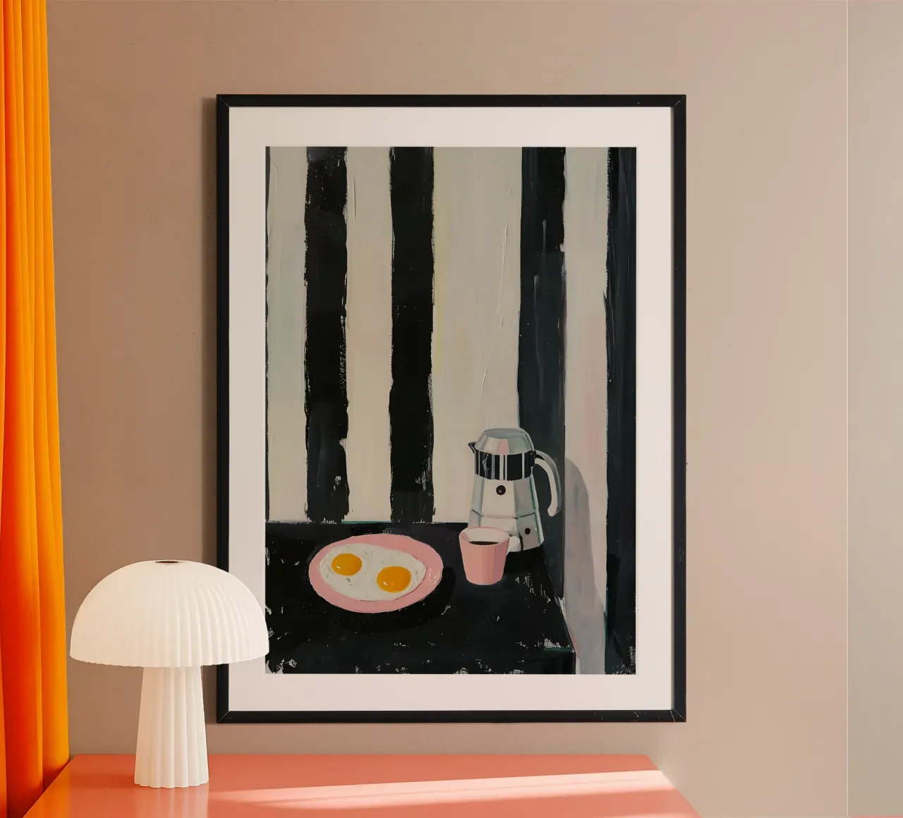 Frühstücksstillleben, Eier und Kaffee, Moderne Kunst Poster von vintagepod