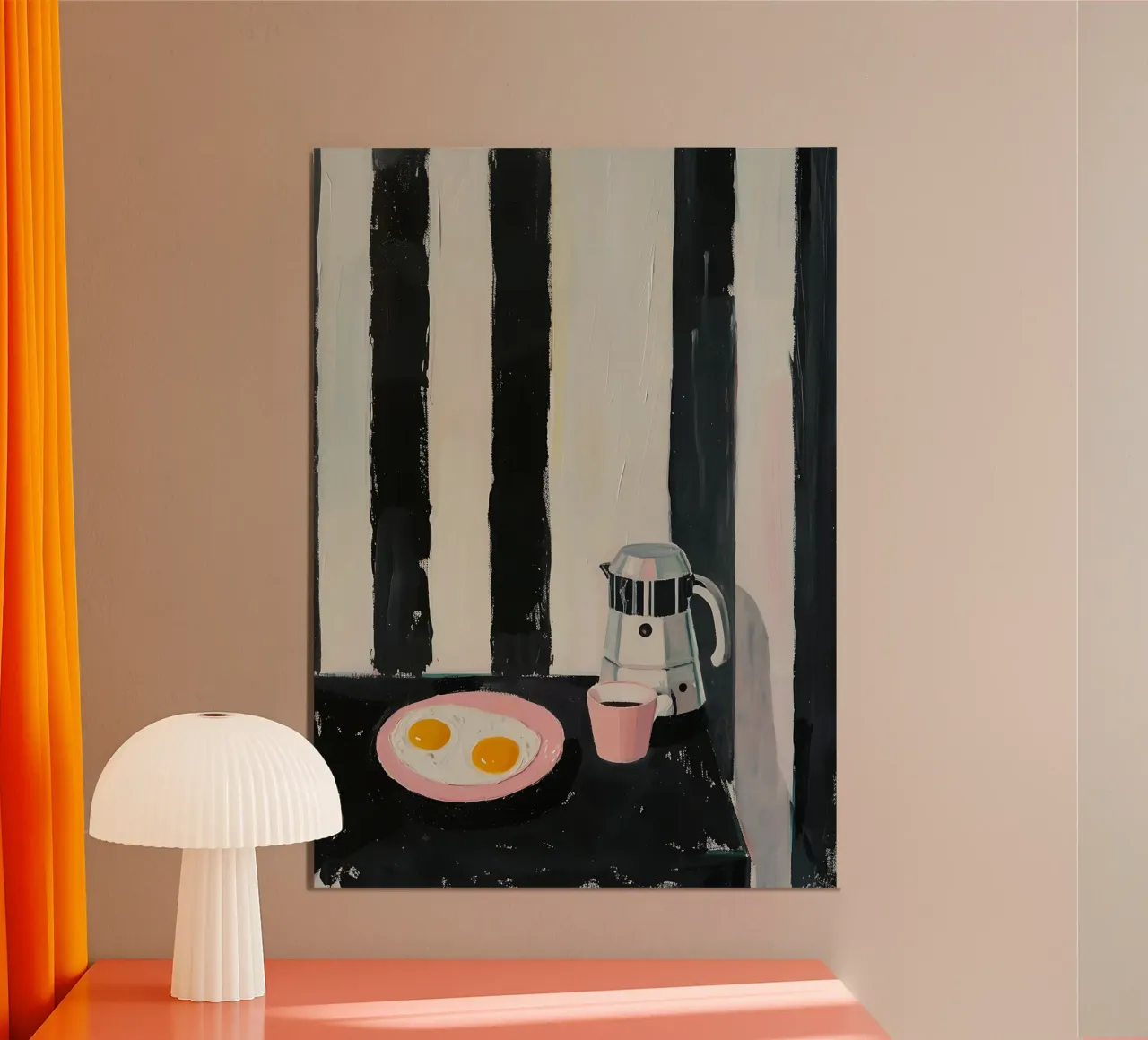 Frühstücksstillleben, Eier und Kaffee, Moderne Kunst Poster von vintagepod