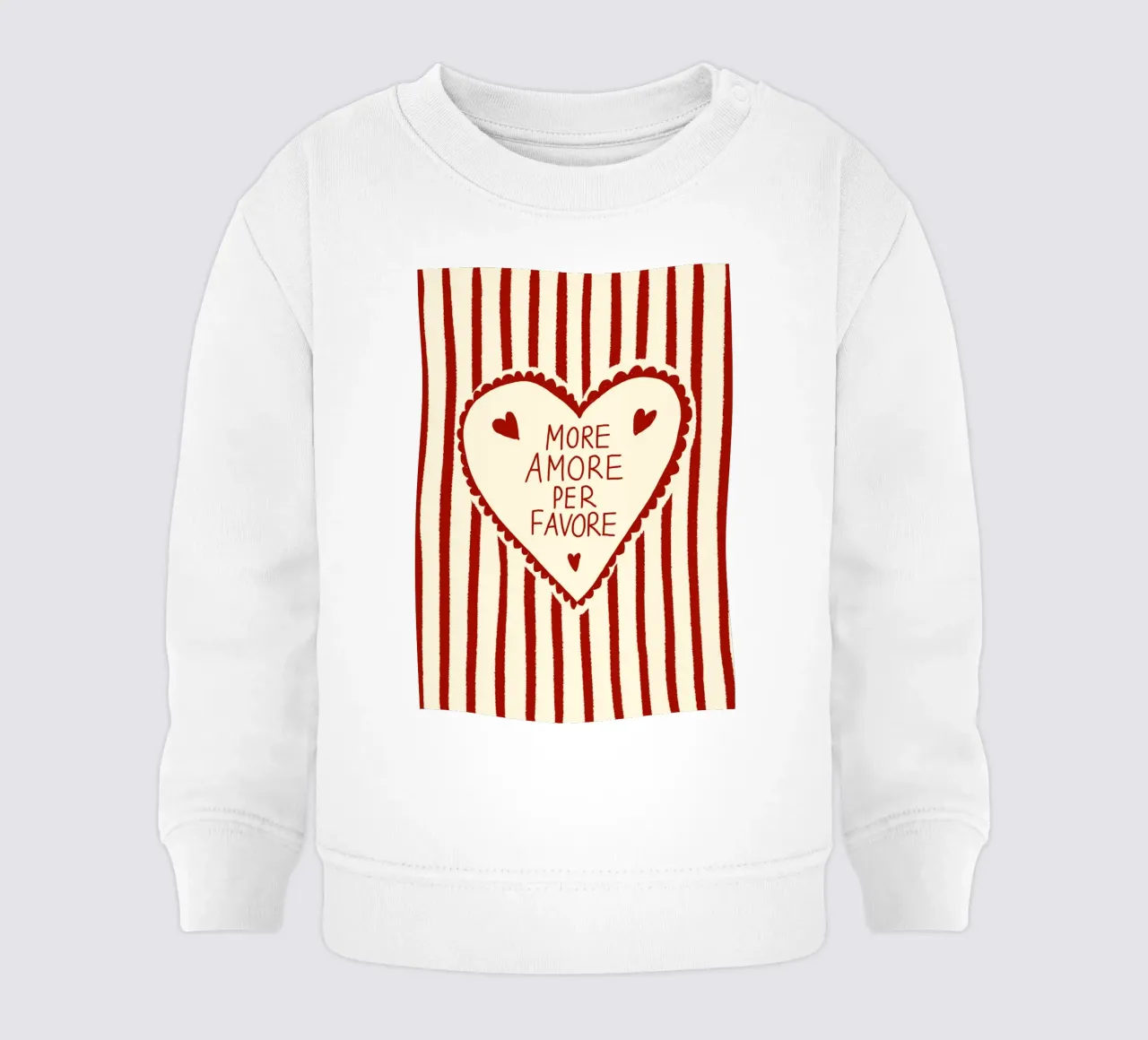 More Amore per Favore felpa neonato da Studio Dolci