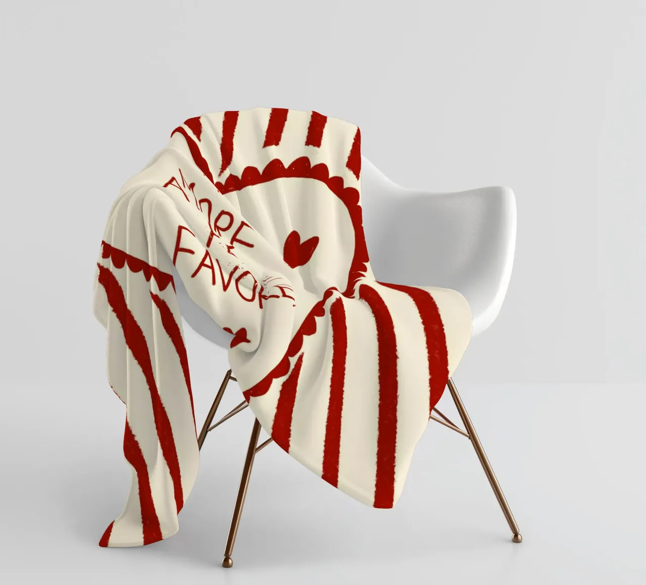 More Amore per Favore coperta in pile da Studio Dolci