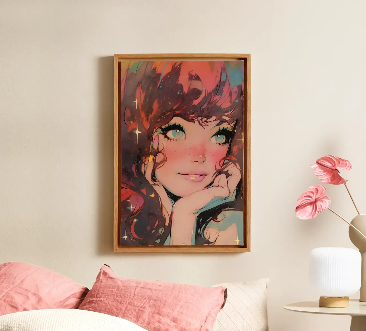 Pixie Pop Collection No 07 tela con Cornice a cassetta da treechild