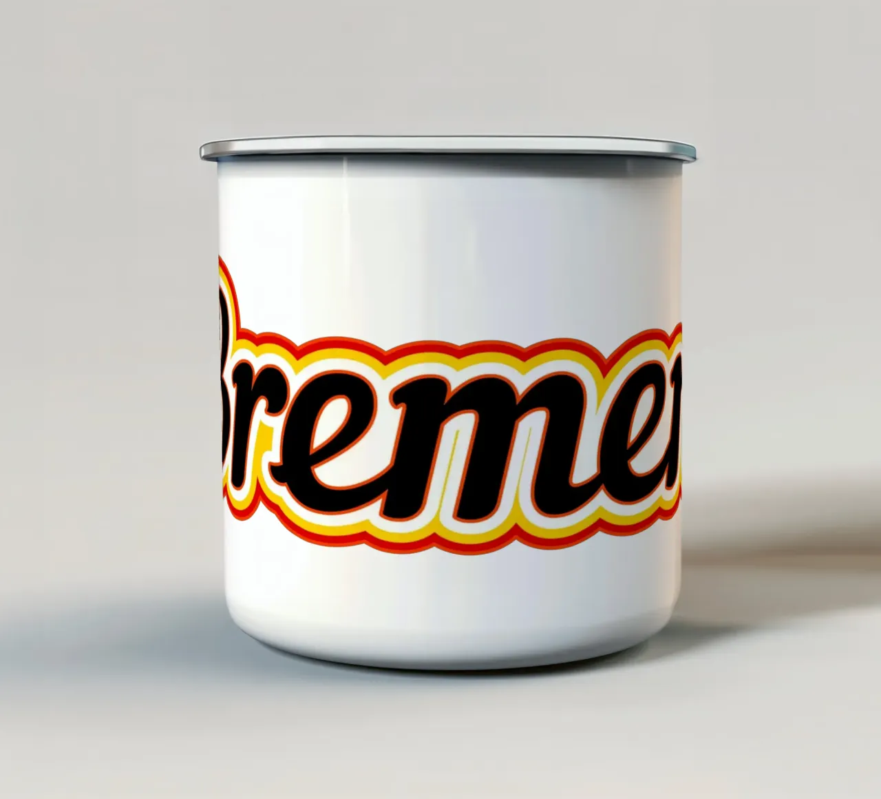 Etichetta di Brema tazza in smalto da Mariel Toigo