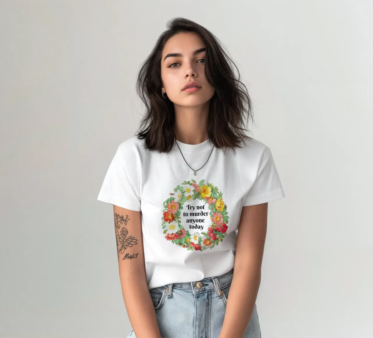 Cercate di non uccidere nessuno oggi t-shirt da Jonas Loose