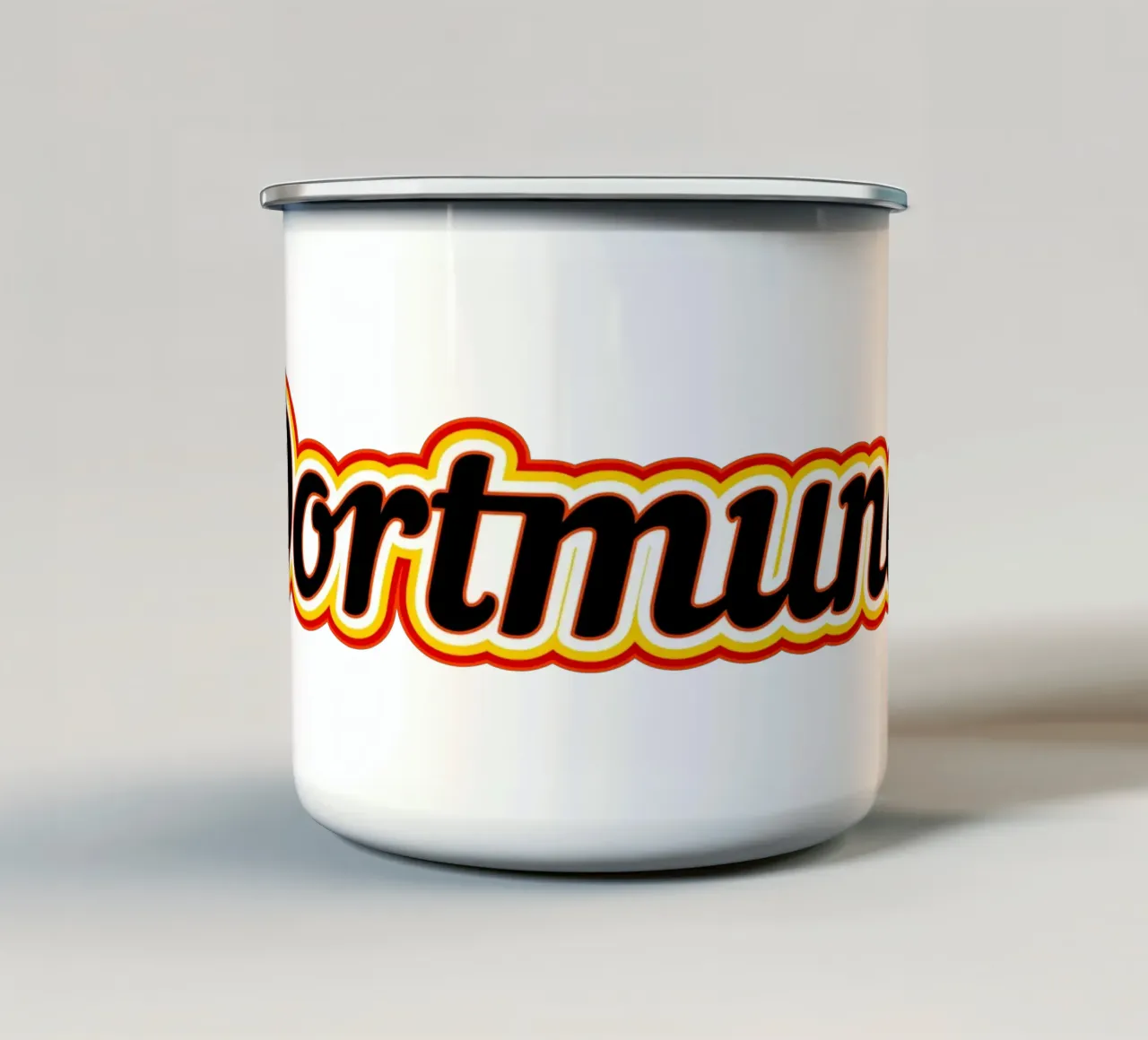 Etichetta di Dortmund tazza in smalto da Mariel Toigo