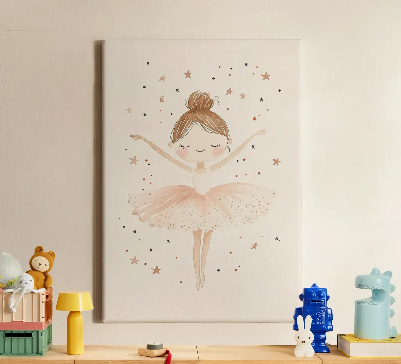 Ballerina con stelle tela con Cornice a cassetta da David Müller