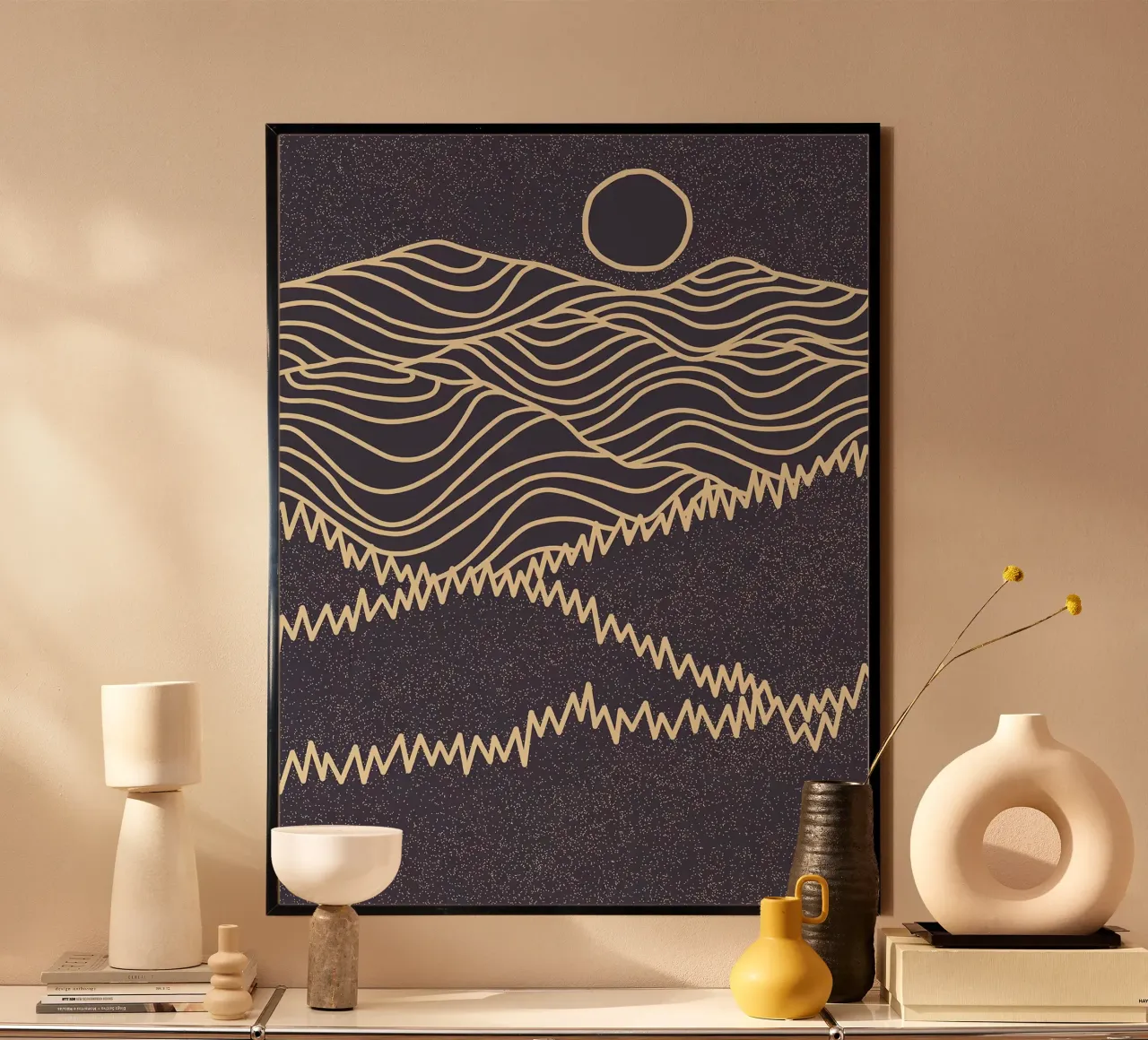 Colline alte poster con telaio in legno da Maria Lang
