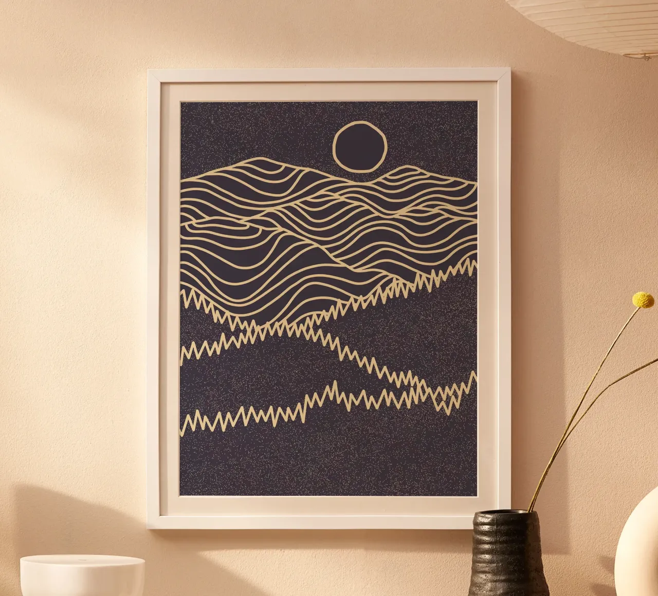 Colline alte poster con telaio in legno da Maria Lang