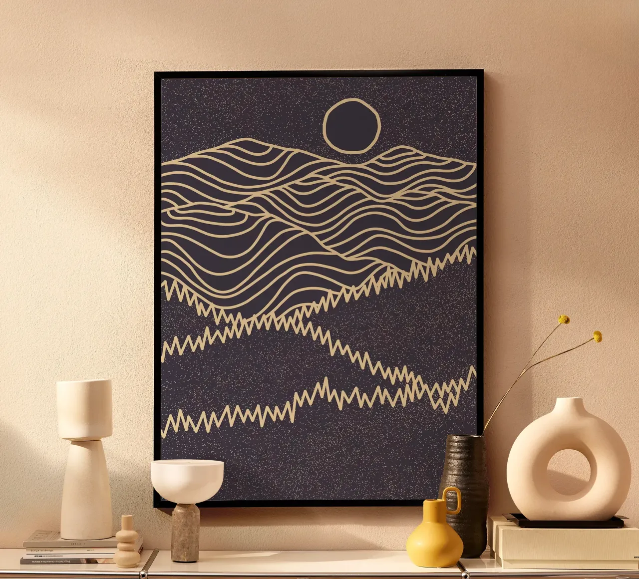 Colline alte poster con telaio in legno da Maria Lang