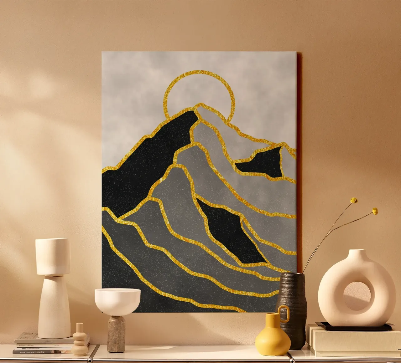 De noordkant canvas met Baklijst van Maria Lang