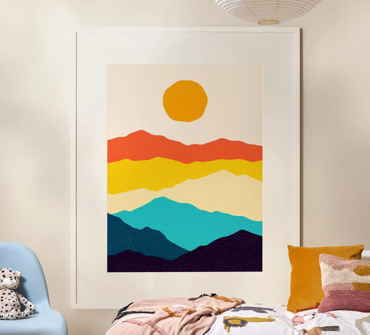 Colline colorate poster con telaio in plastica da Maria Lang