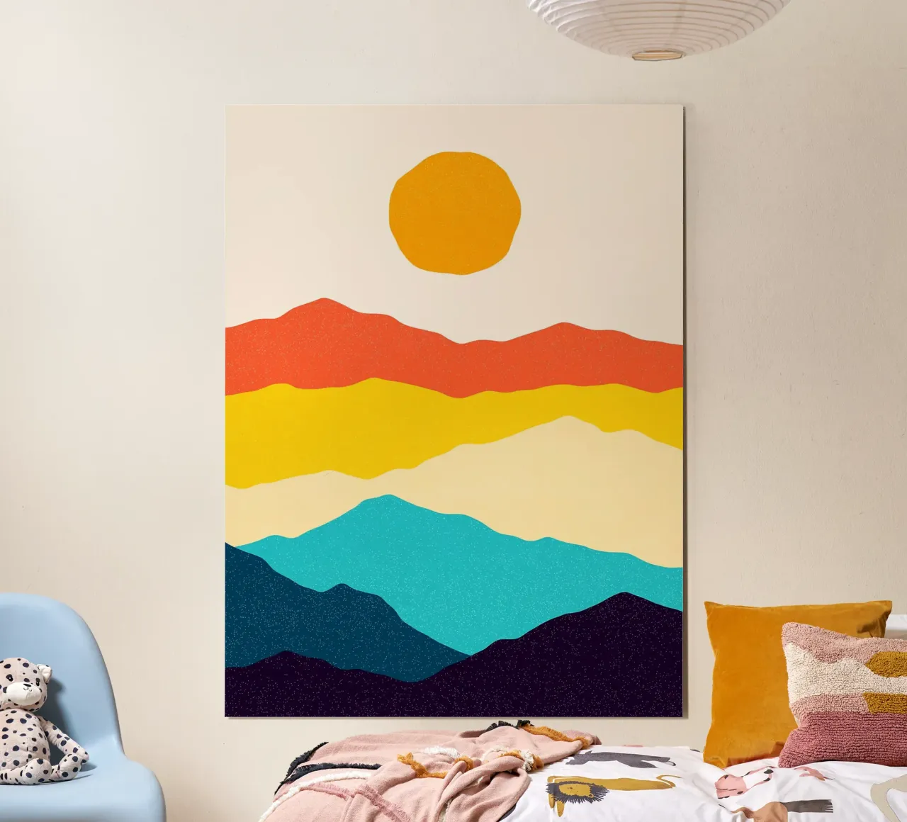Colline colorate poster con telaio in plastica da Maria Lang