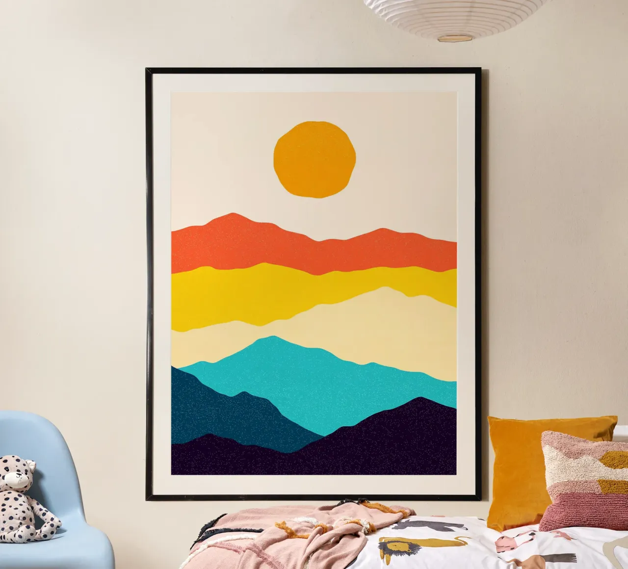 Colline colorate poster con telaio in plastica da Maria Lang