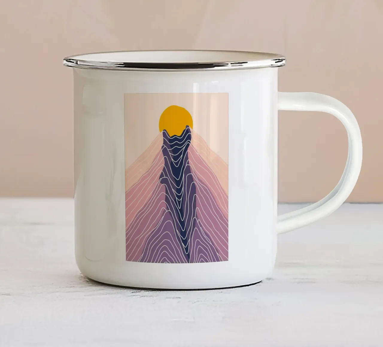 Merapi tazza in smalto da Maria Lang