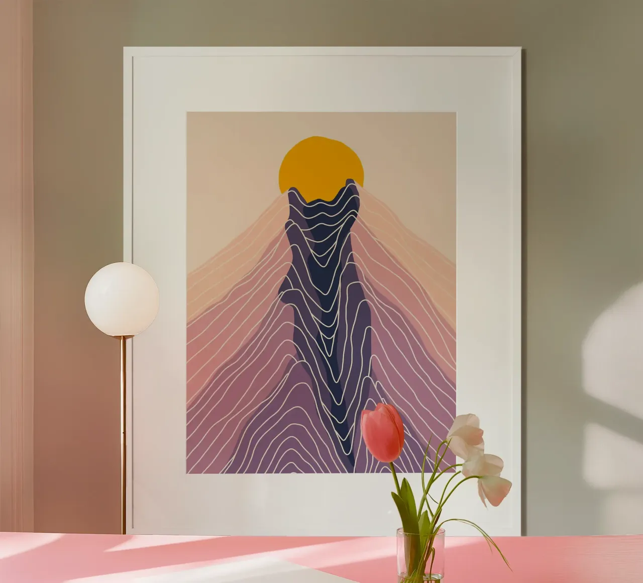 Merapi poster con marco de plástico de Maria Lang