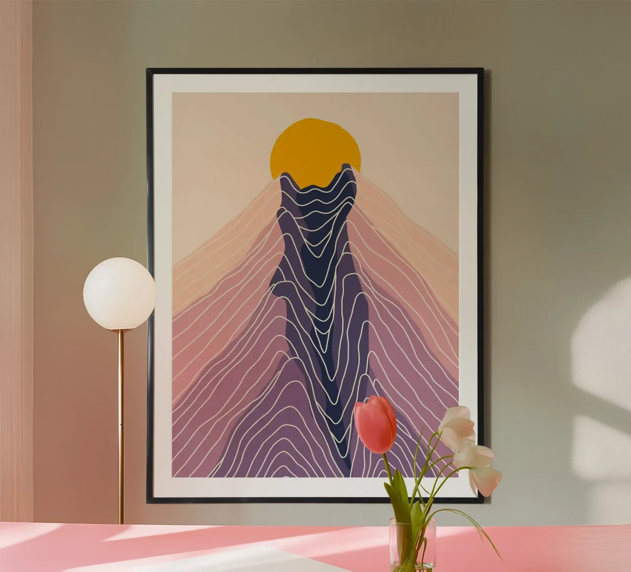 Merapi poster con marco de plástico de Maria Lang