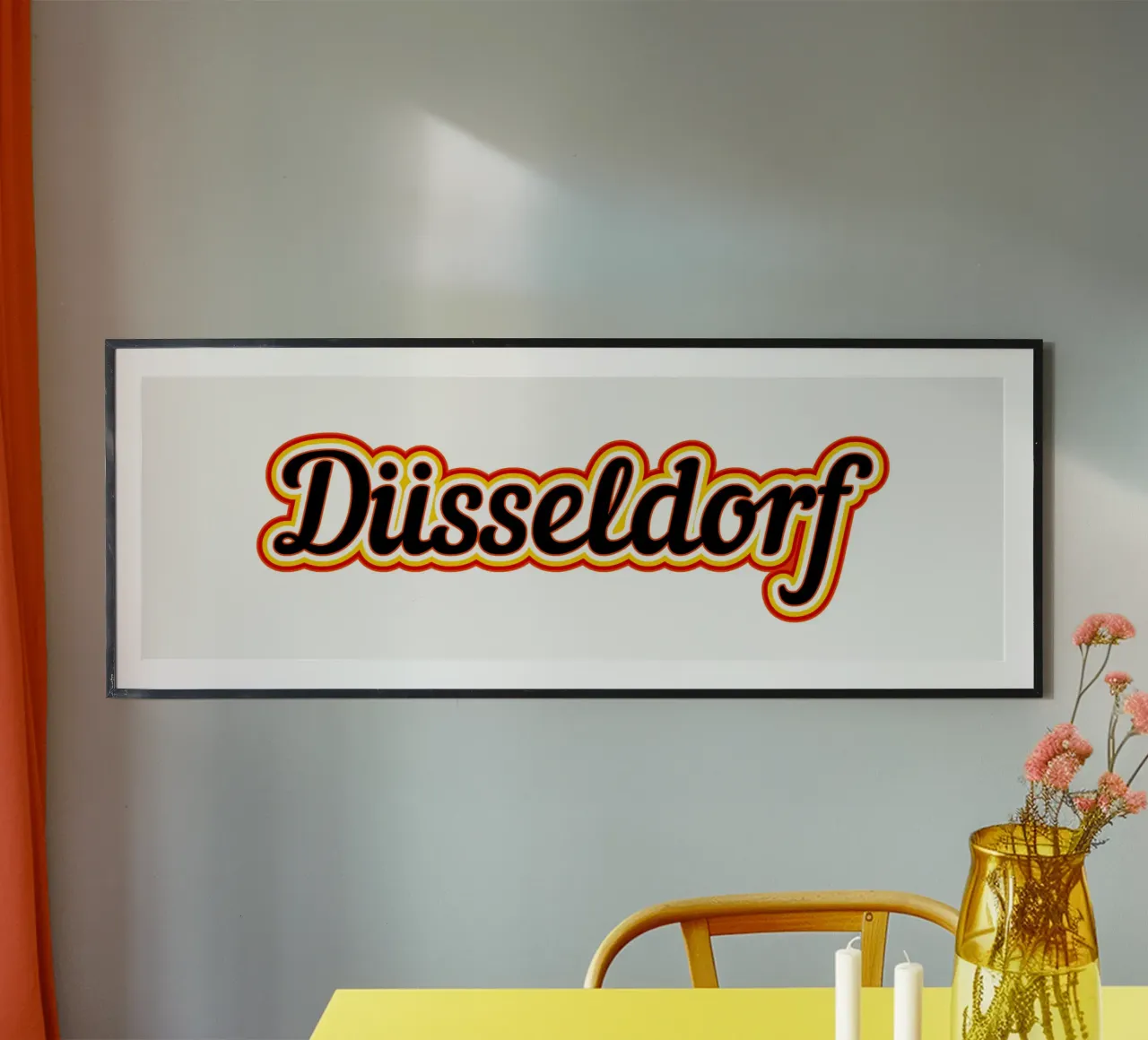 Etichetta di Düsseldorf poster con telaio in plastica da Mariel Toigo