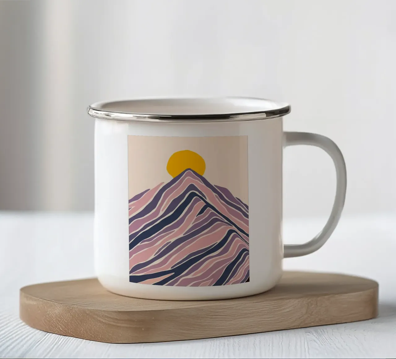 Sunset tazza in smalto da Maria Lang