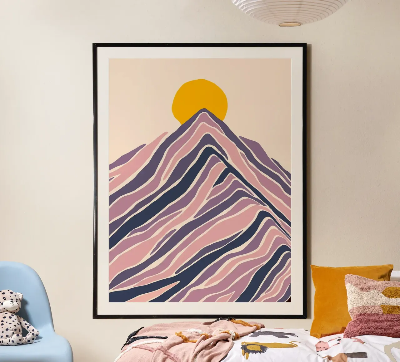 Sunset poster con telaio in legno da Maria Lang