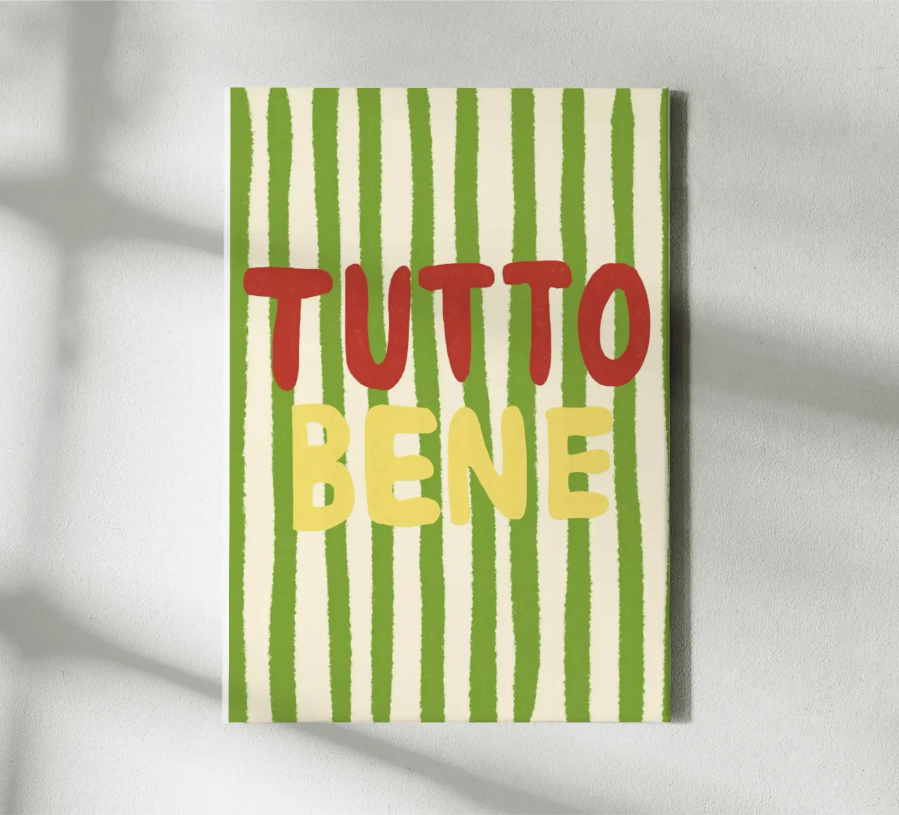 Tutto Bene tela con Cornice a cassetta da Studio Dolci