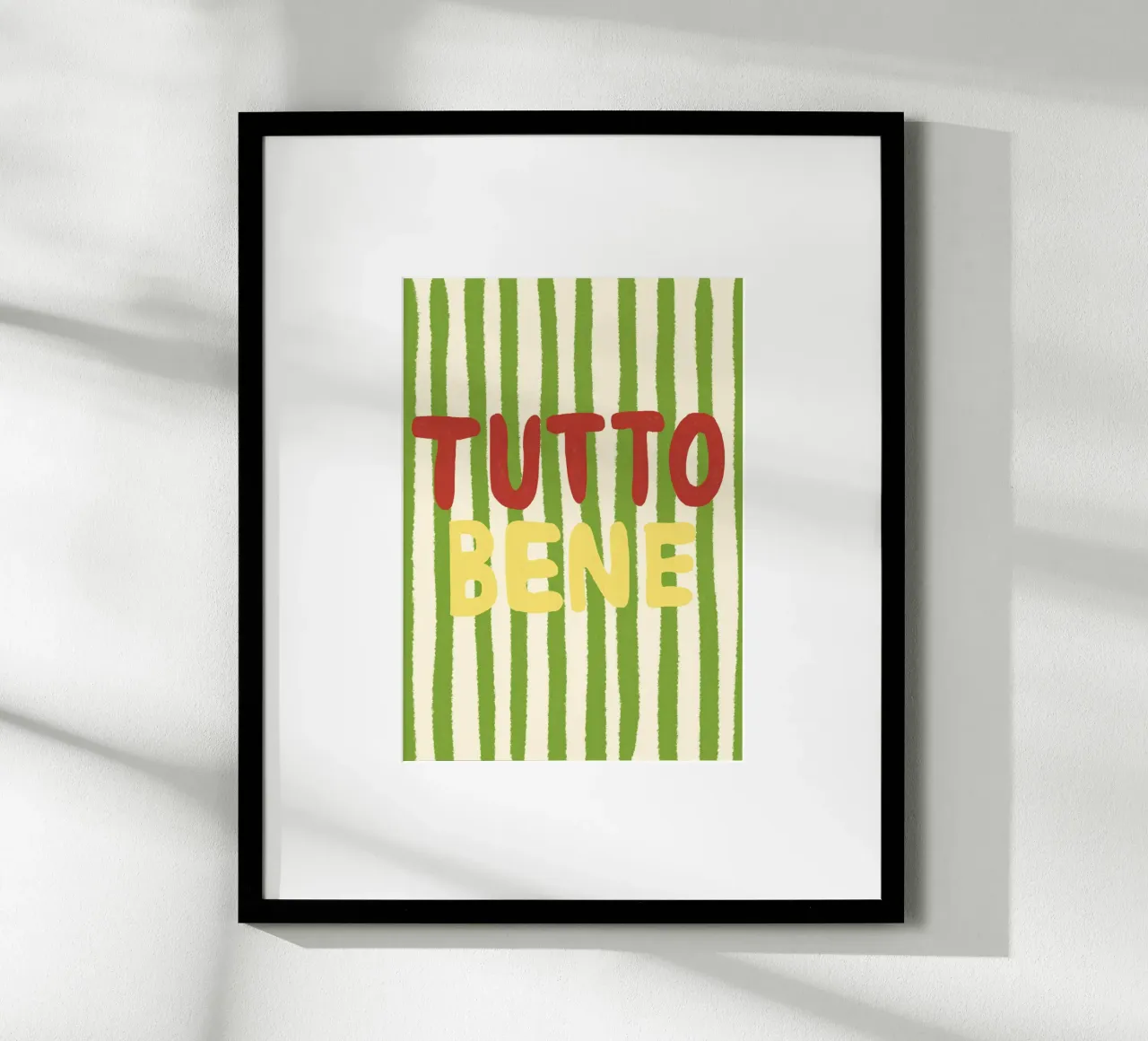 Tutto Bene Poster mit Aluminium Rahmen von Studio Dolci