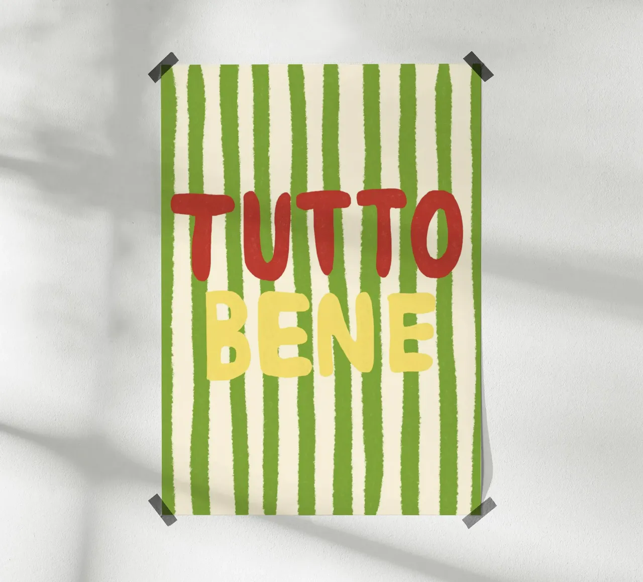 Tutto Bene Poster mit Aluminium Rahmen von Studio Dolci