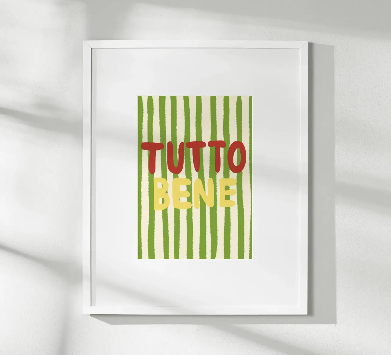 Tutto Bene Poster mit Aluminium Rahmen von Studio Dolci