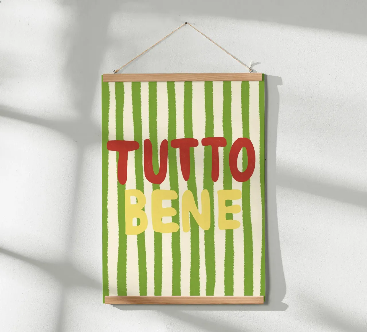 Tutto Bene Poster mit Aluminium Rahmen von Studio Dolci