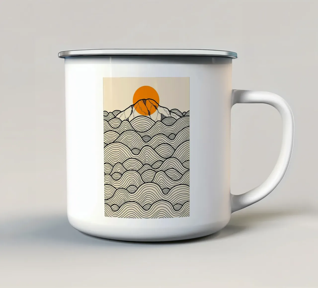 Sunset tazza in smalto da Maria Lang