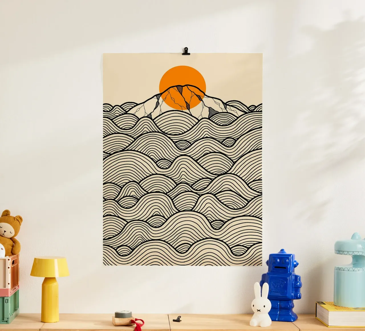 Sunset poster con telaio in legno da Maria Lang