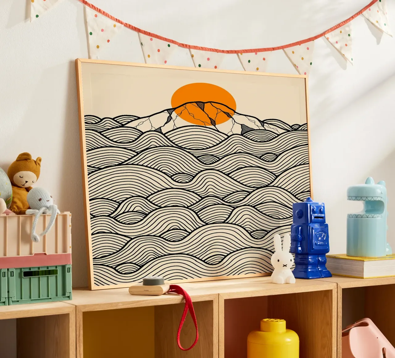 Sunset poster con telaio in legno da Maria Lang