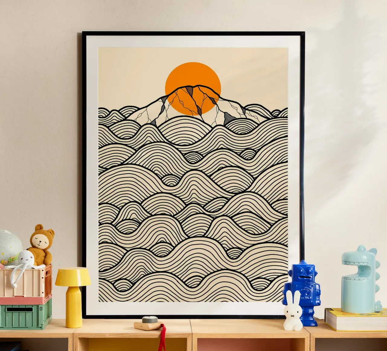 Sunset poster con telaio in legno da Maria Lang