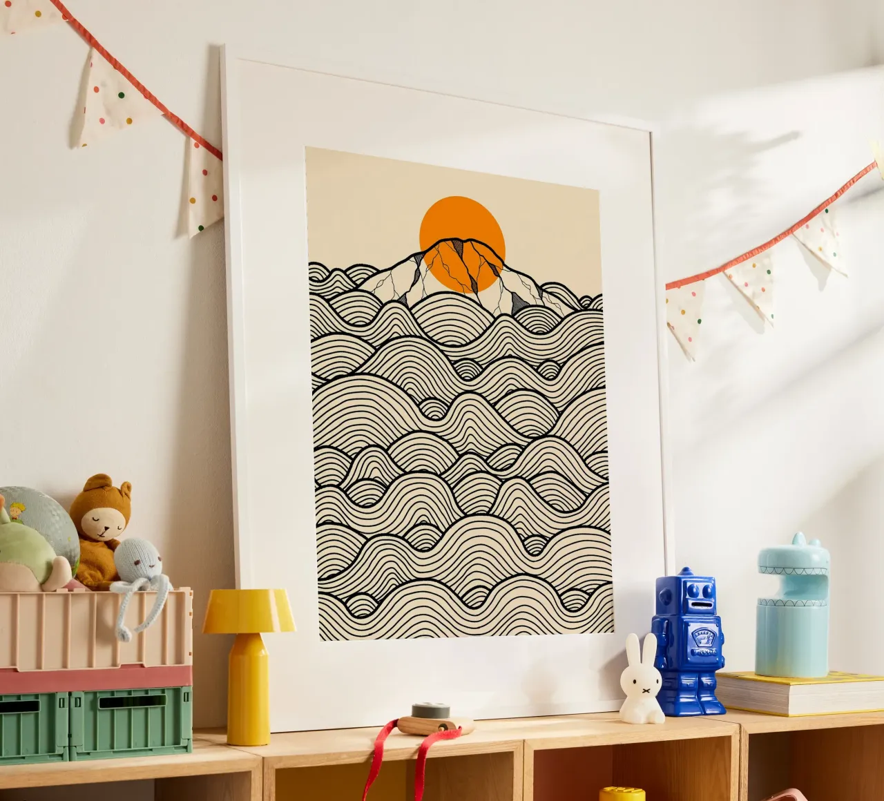 Sunset poster con telaio in legno da Maria Lang