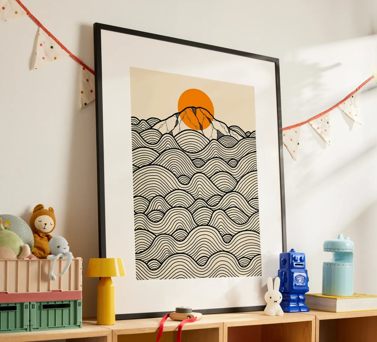 Sunset poster con telaio in legno da Maria Lang