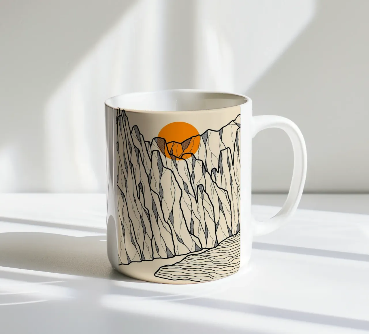 sunset tazza in ceramica da Maria Lang