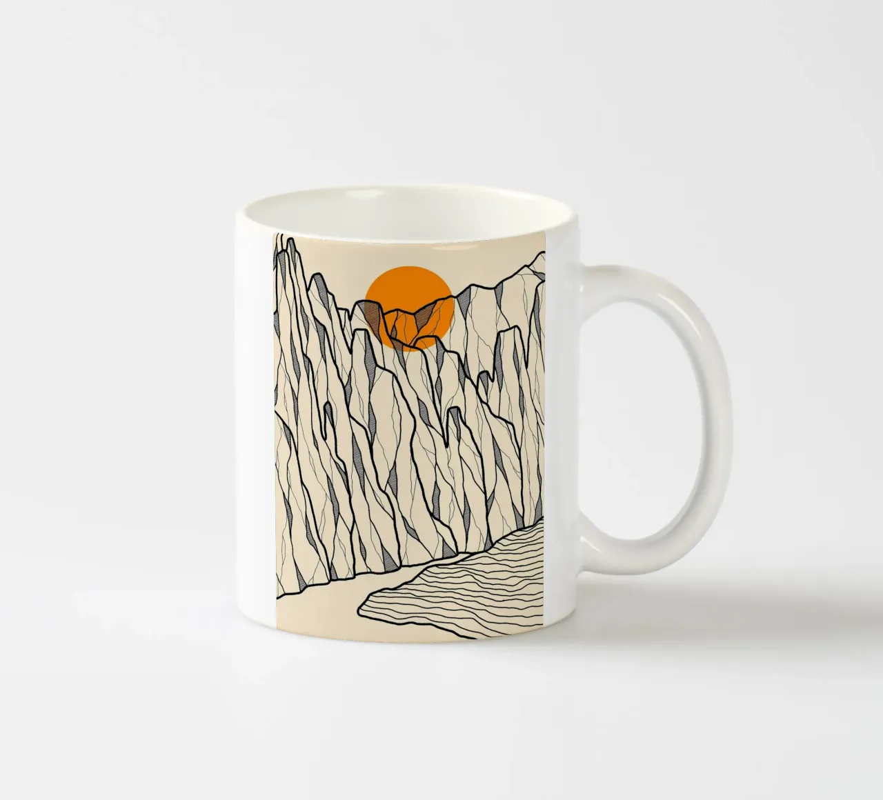 sunset tazza in ceramica da Maria Lang