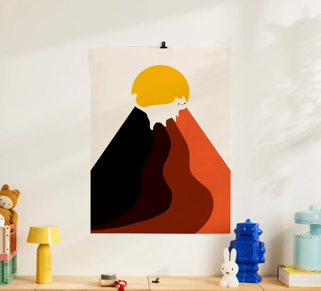 Vertice dei gatti poster con telaio in plastica da Maria Lang