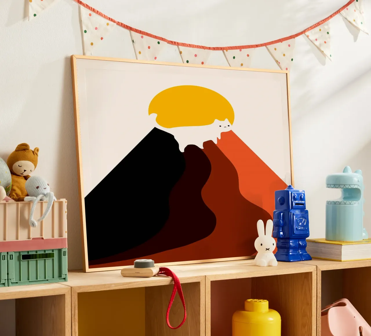 Vertice dei gatti poster con telaio in plastica da Maria Lang