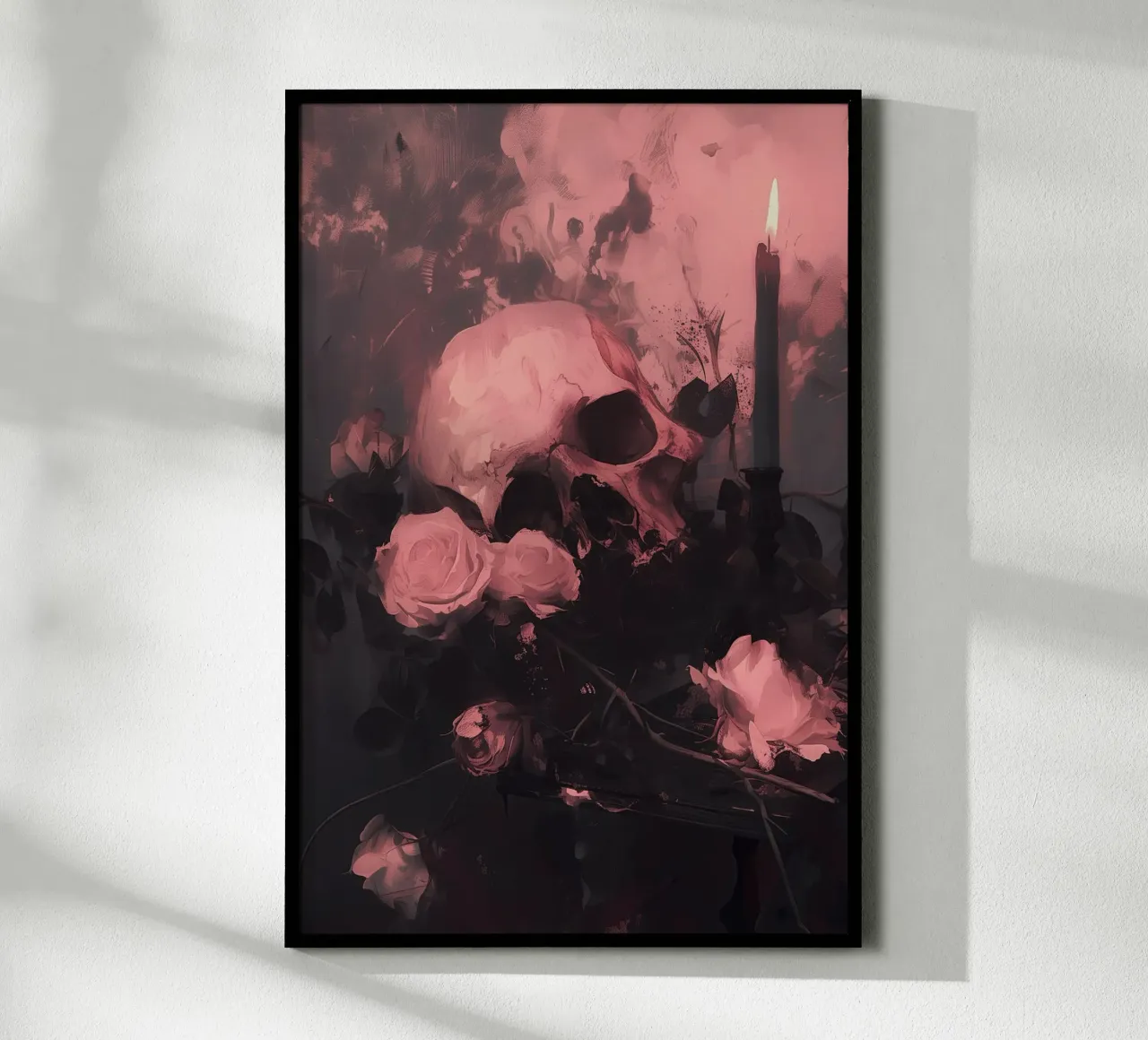 Dark Bloom No 02 poster con telaio in alluminio da treechild