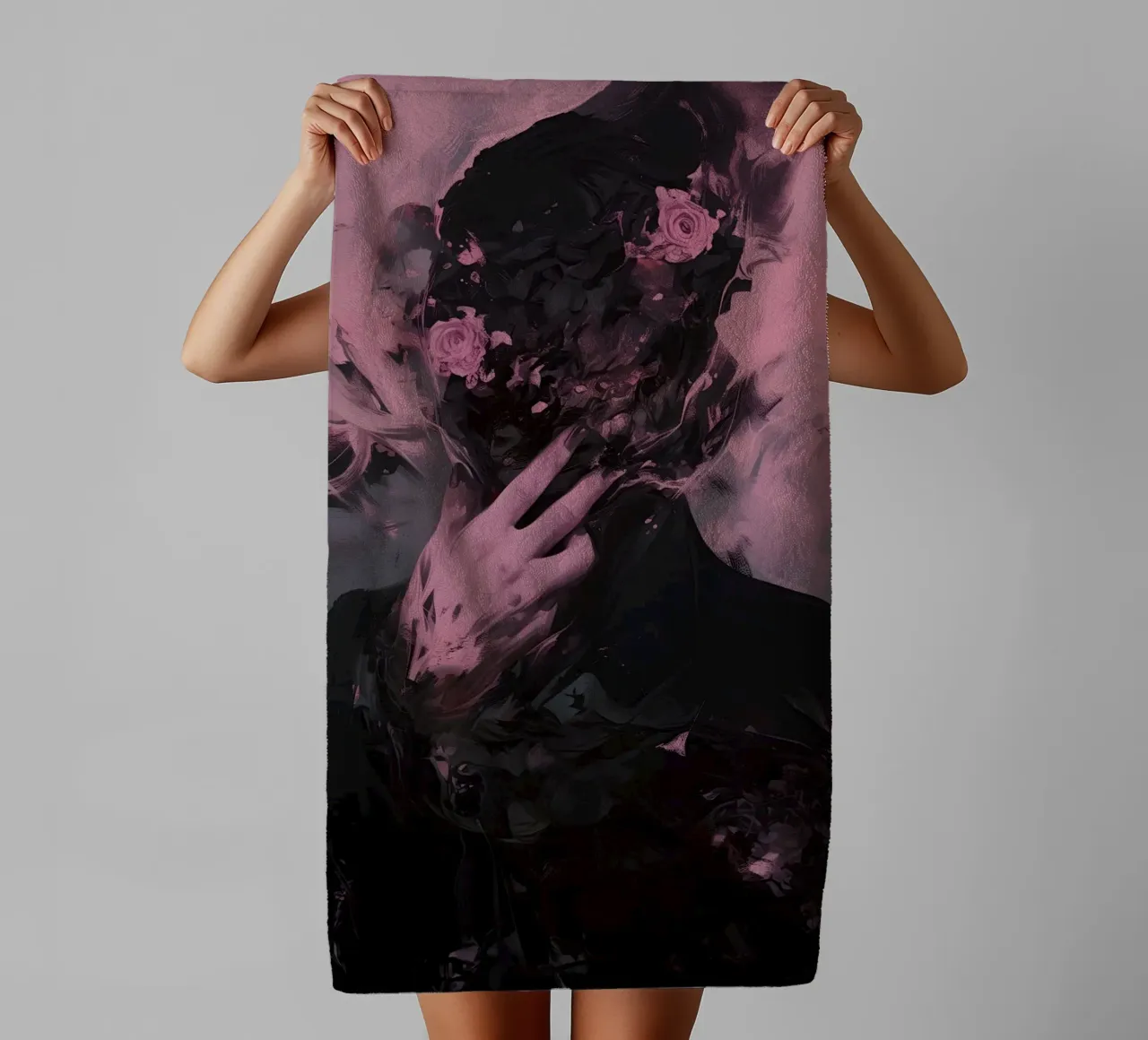 Dark Bloom No 02 asciugamano da bagno da treechild