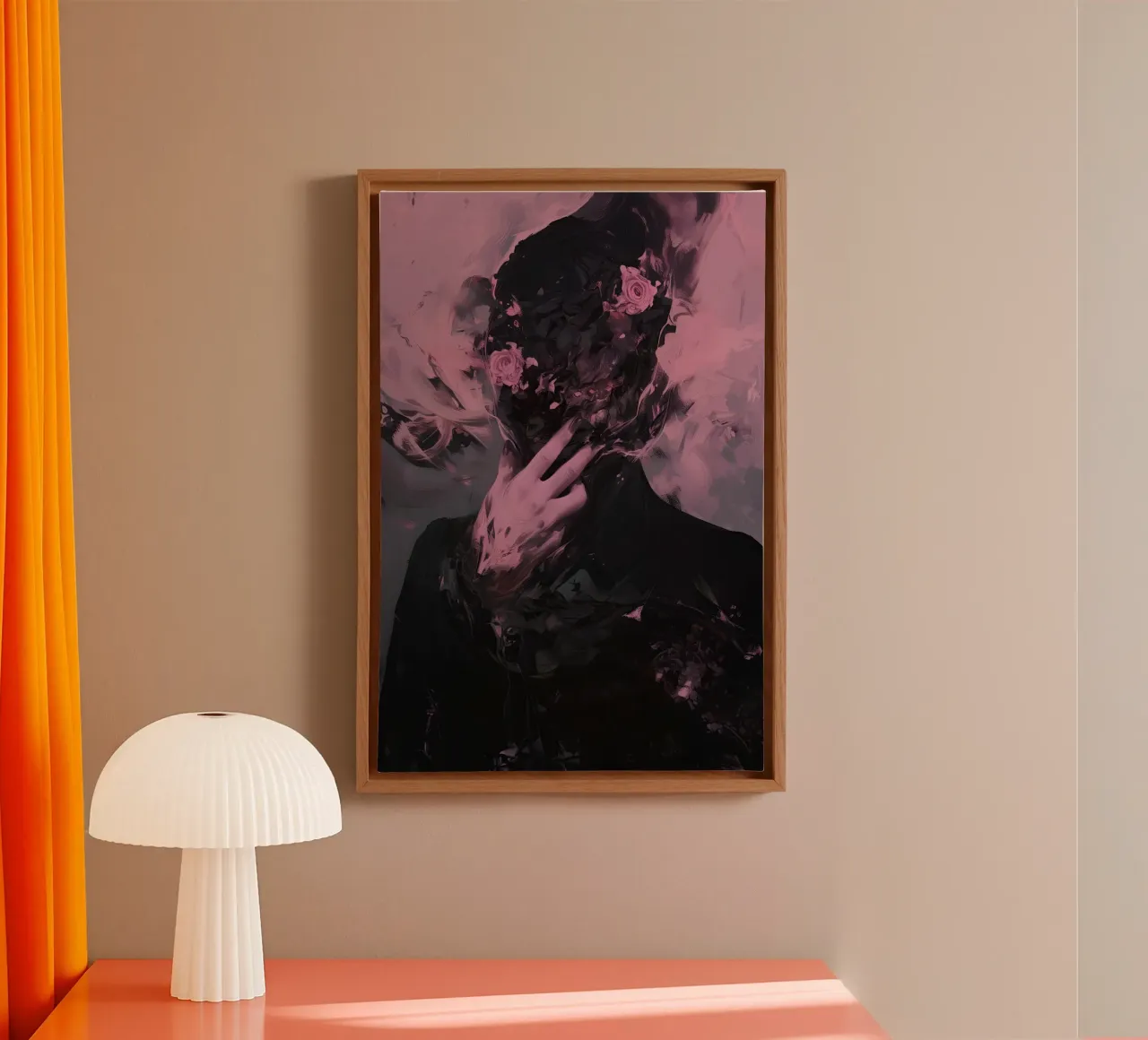 Dark Bloom No 02 tela con Cornice a cassetta da treechild